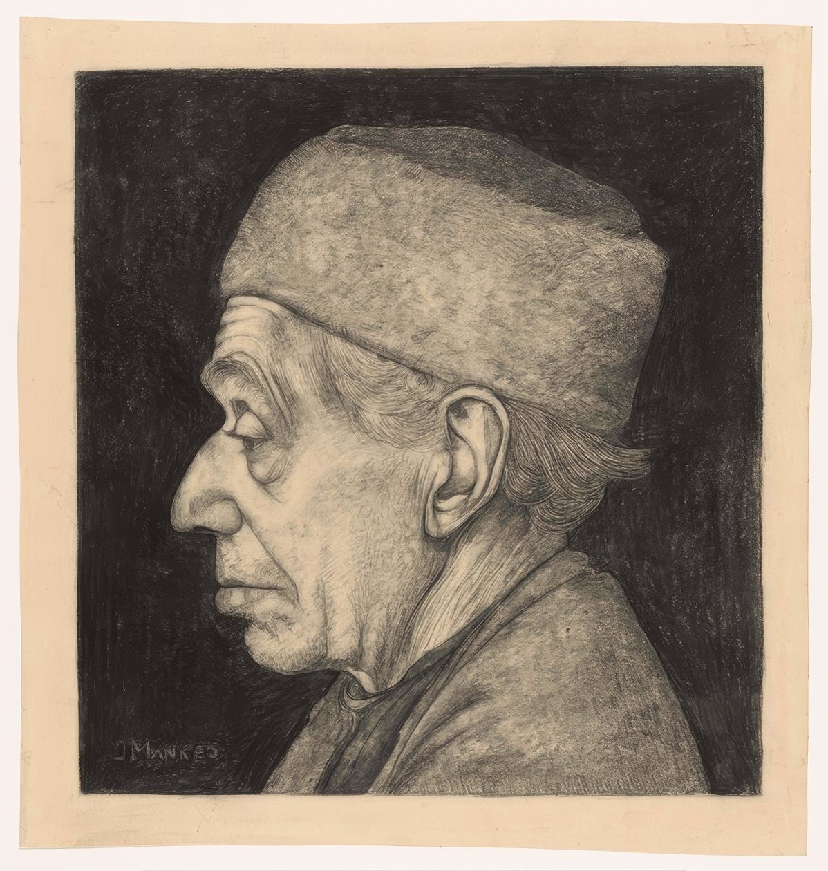 Douwe, de perfil hacia la izquierda de Jan Mankes