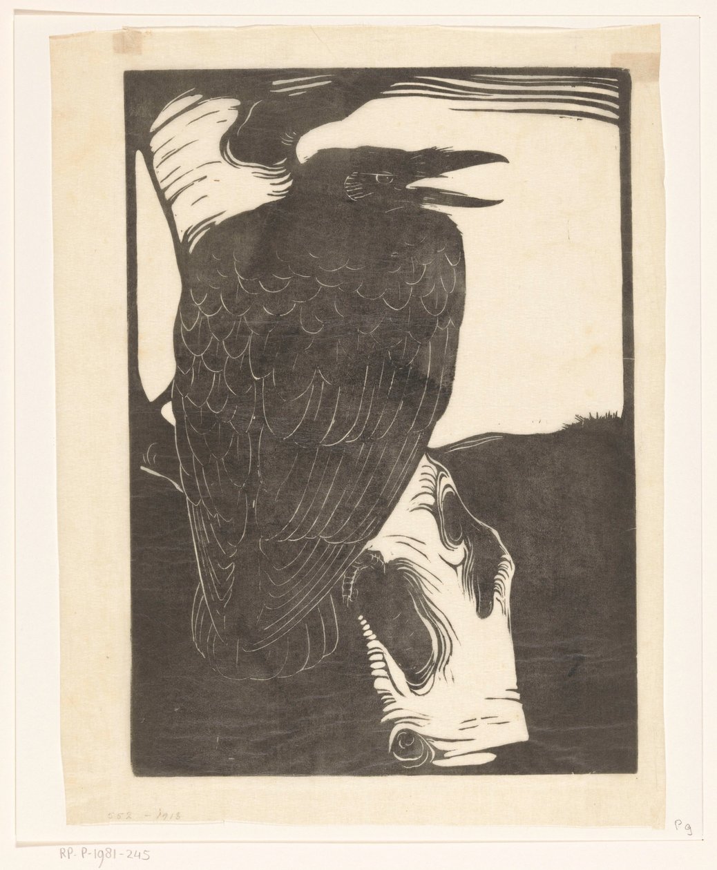Cuervo sobre abedul de Jan Mankes