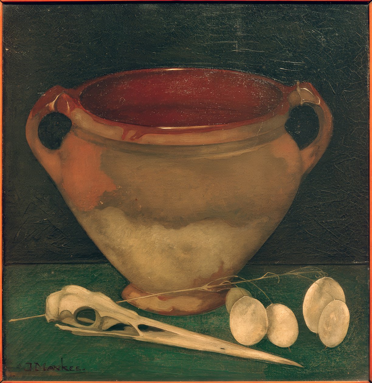 Olla de cerámica con pico de garza de Jan Mankes