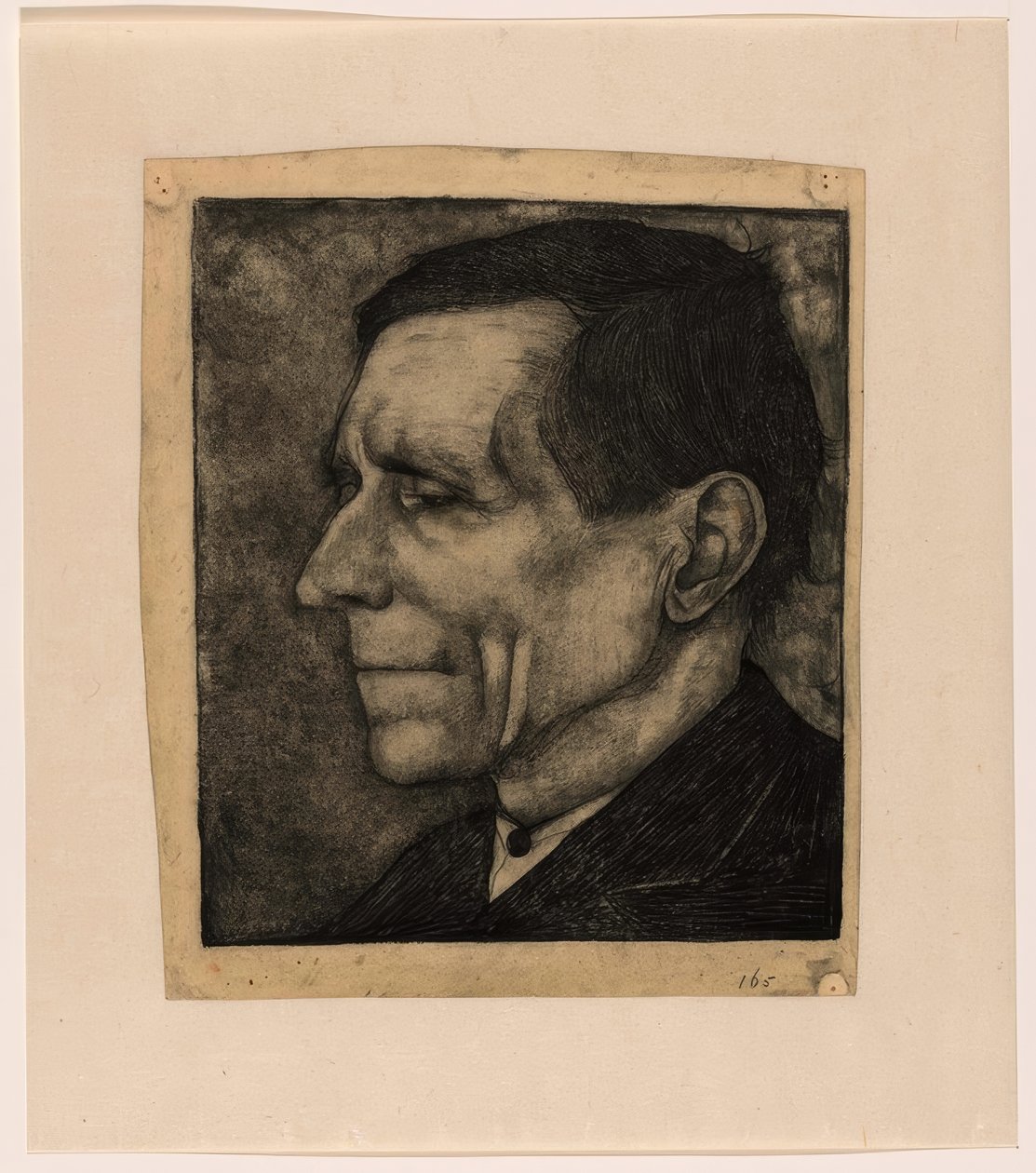 Padre de Jan Mankes, casi de perfil hacia la izquierda de Jan Mankes