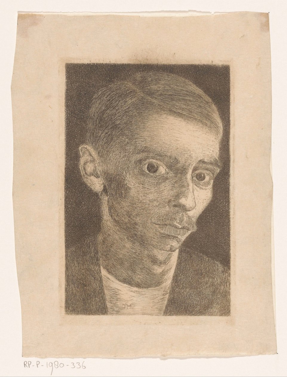 Autorretrato con bigote de Jan Mankes