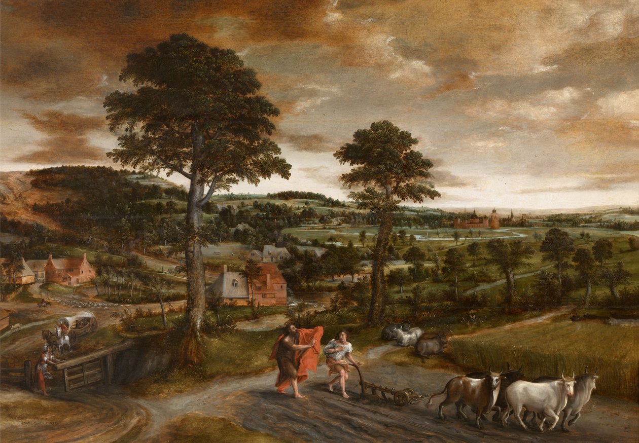 La llamada de Eliseo de Jan Massys or Metsys