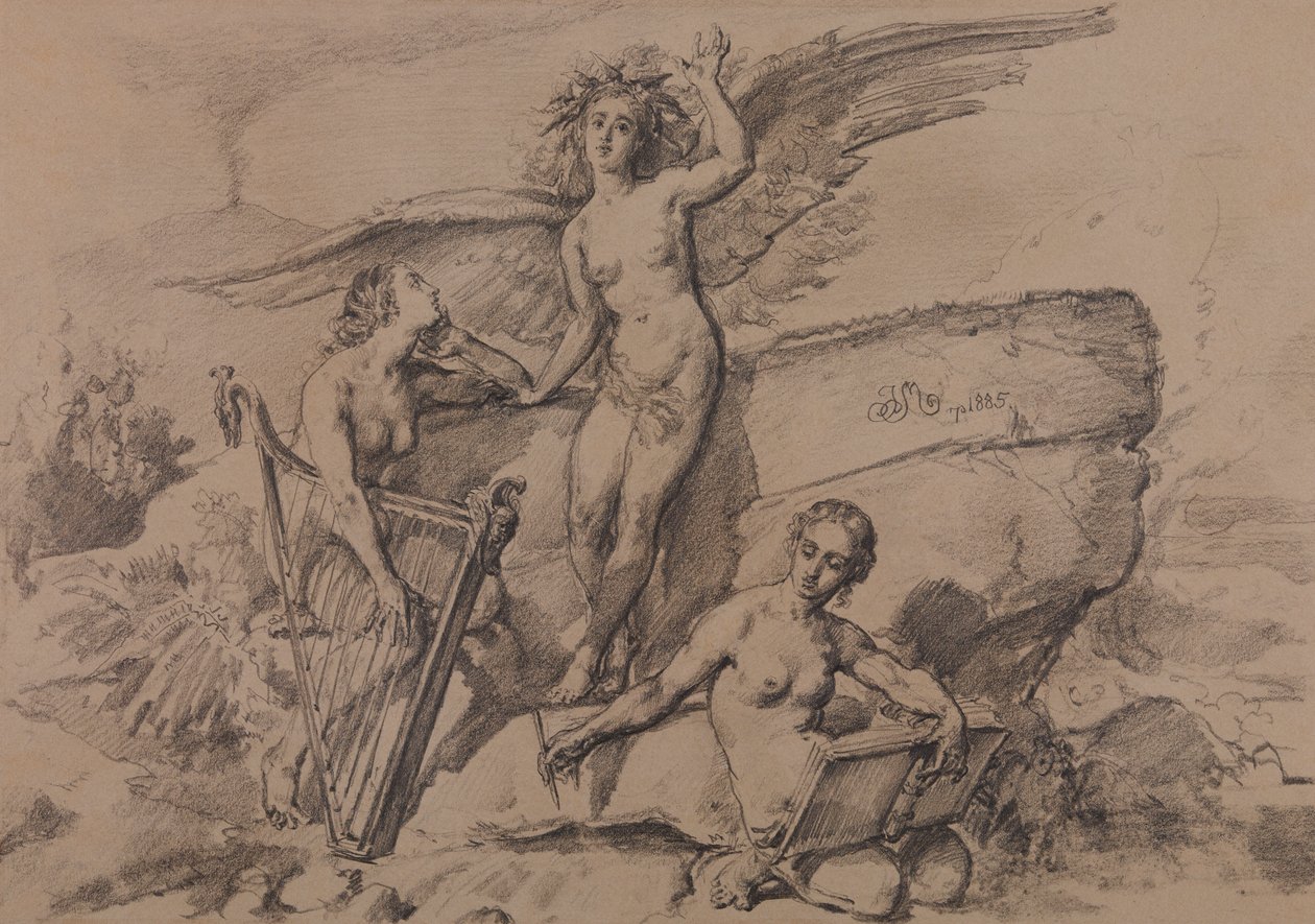 Historia de la civilización humana - Poesía, música e historia (pintura 7) de Jan Matejko