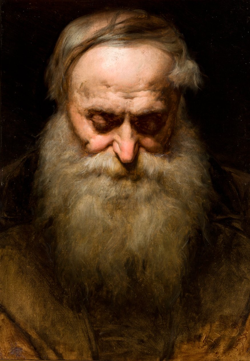 Cabeza de anciano con barba gris de Jan Matejko