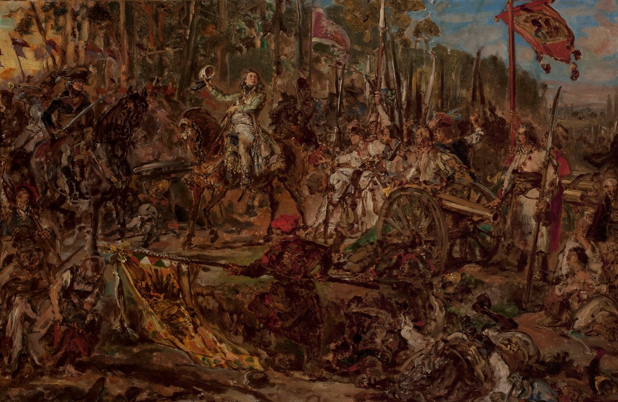 Kościuszko en Racławice, boceto de Jan Matejko