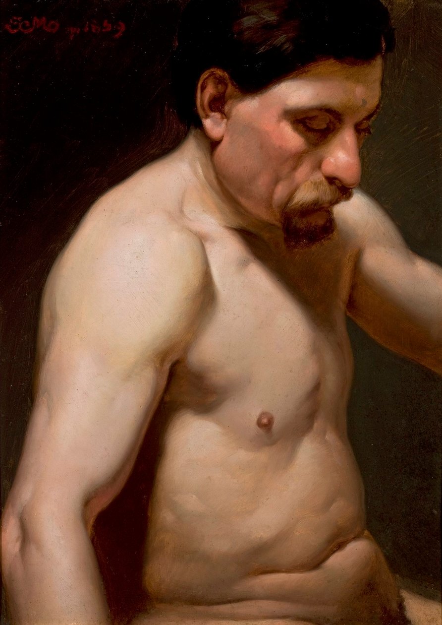 Polaco: Hombre semidesnudo de Jan Matejko