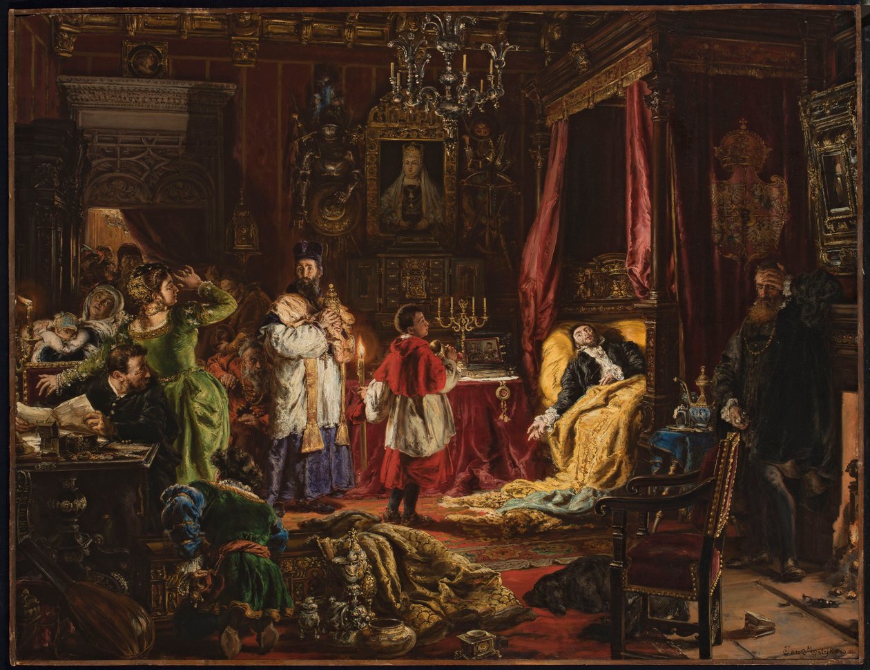 La muerte de Segismundo II Augusto en Knyszyn en 1572 de Jan Matejko