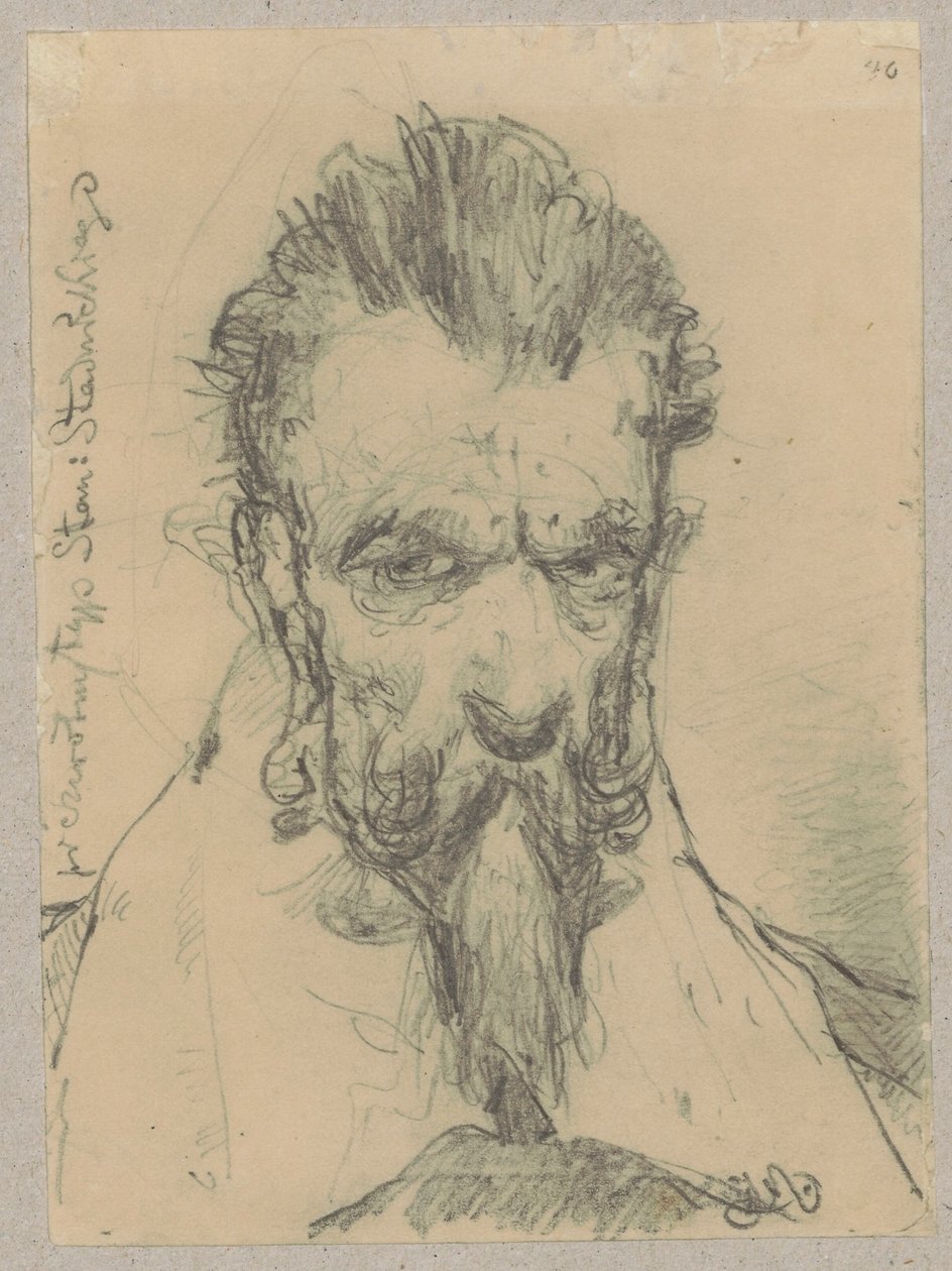 Estudio de la cabeza de Stadnicki para el cuadro «El sermón de Skarga» de Jan Matejko