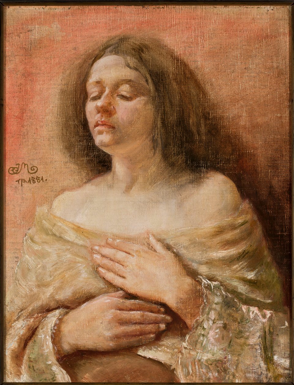 Estudio de retrato de una mujer de Jan Matejko