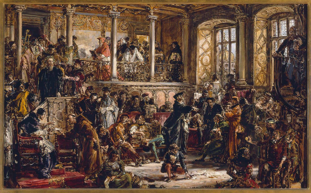 La edad de oro de la literatura en el siglo XVI. Reforma. Predominio del catolicismo de Jan Matejko