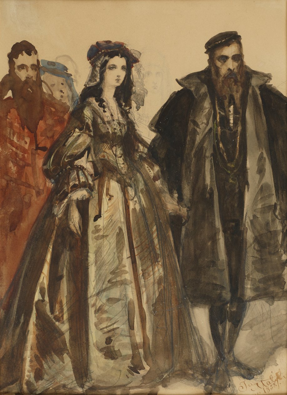 Segismundo Augusto y Bárbara de Jan Matejko