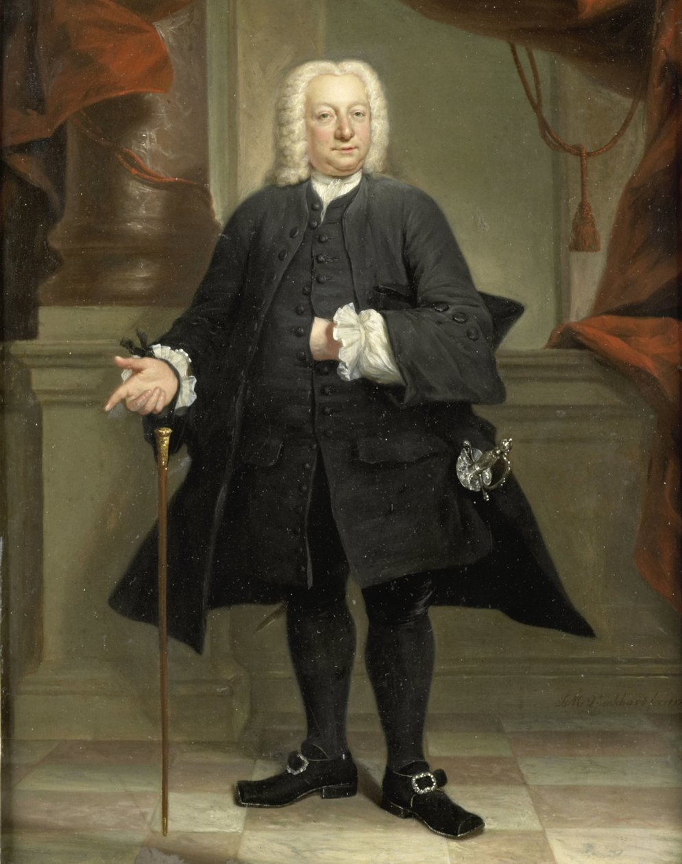 Retrato de un hombre de Jan Maurits Quinkhard (signed by artist)