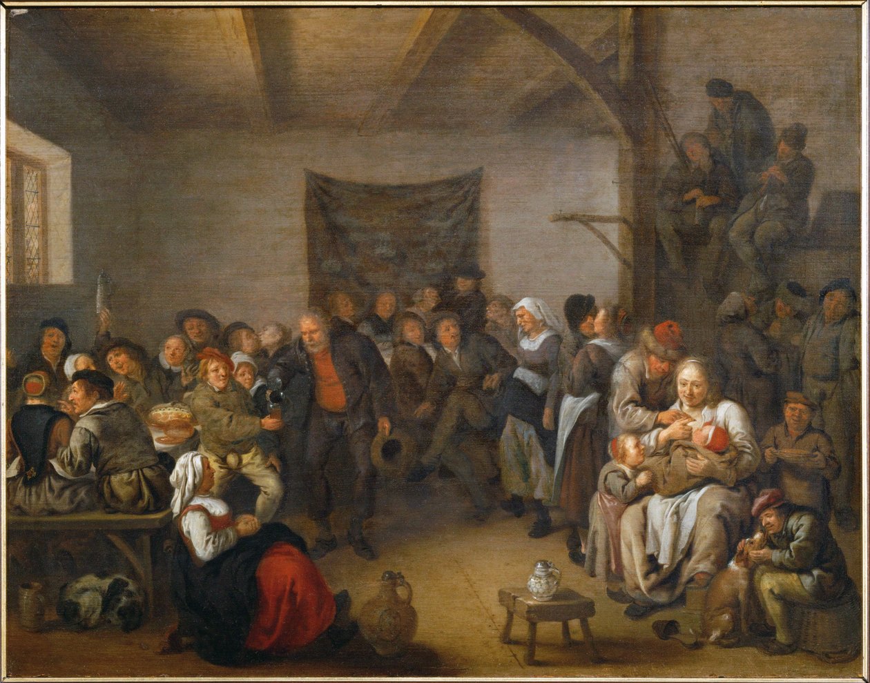 Escena en un pub (pintura sobre lienzo) de Jan Miense Molenaer