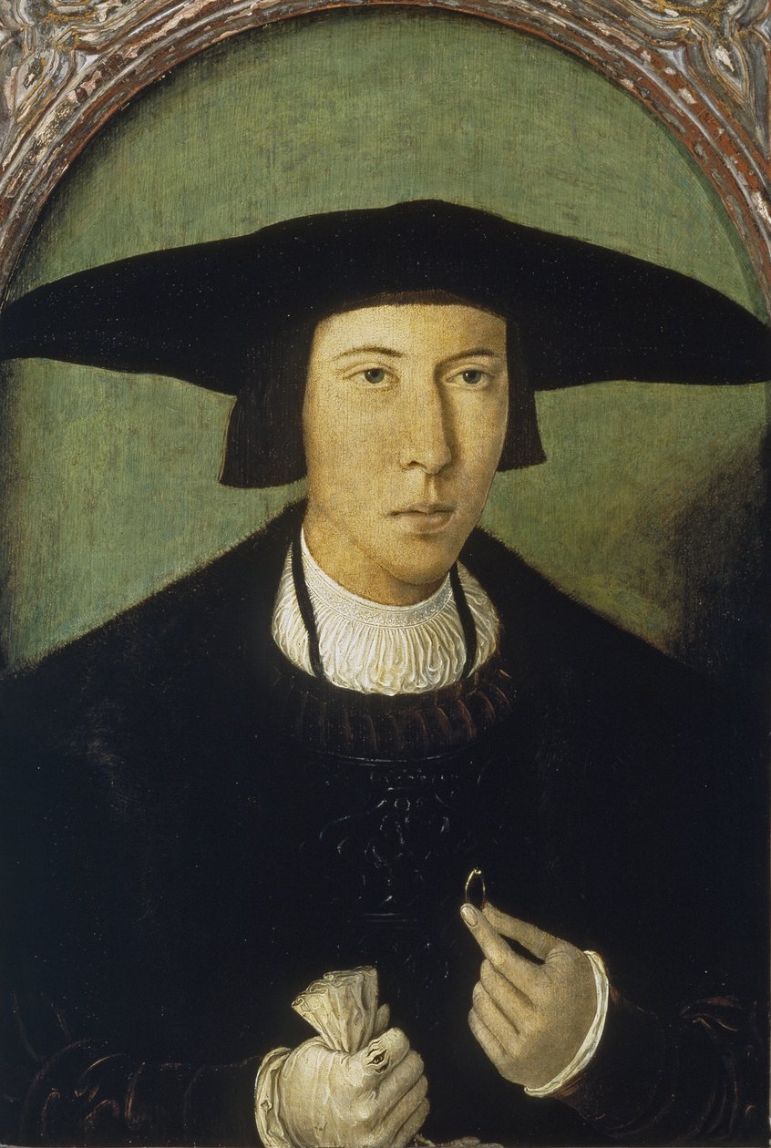 Retrato de un joven de Jan Mostaert