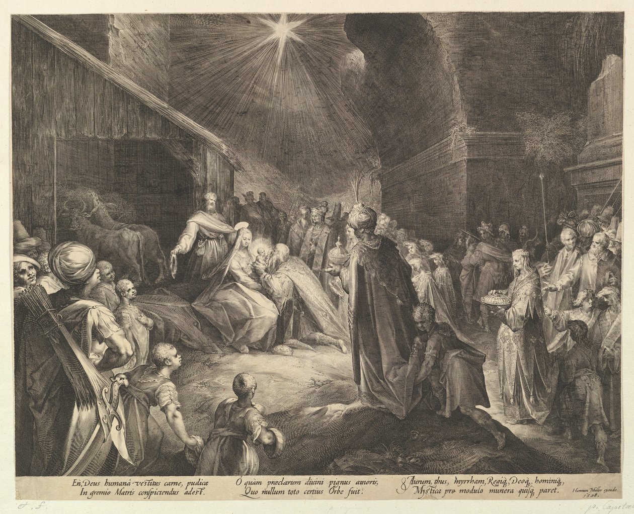 La adoración de los magos, ca. 1625 de Jan Muller