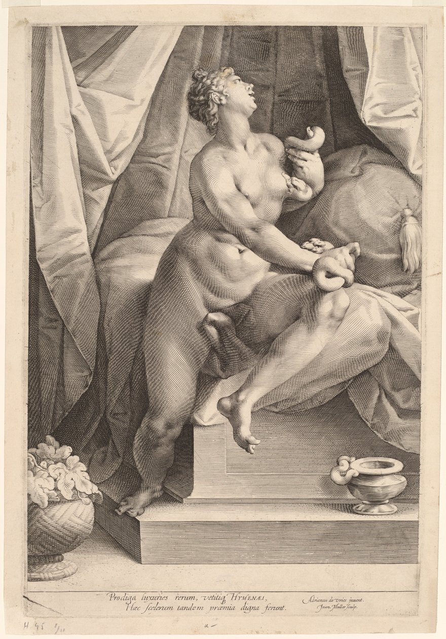 Cleopatra de Jan Muller, after Adriaen de Vries