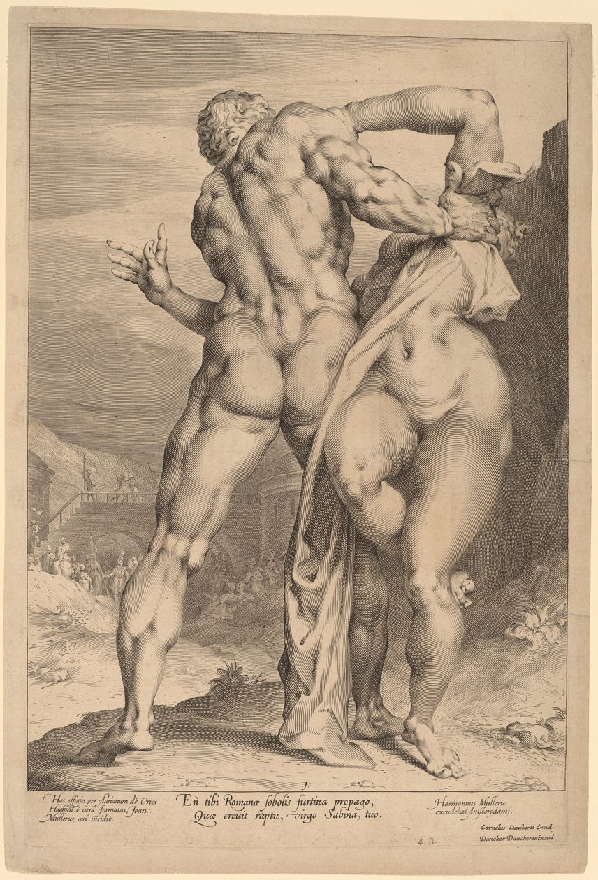El Rapto de una Mujer Sabina (Vista desde Atrás) de Jan Muller, after Adriaen de Vries