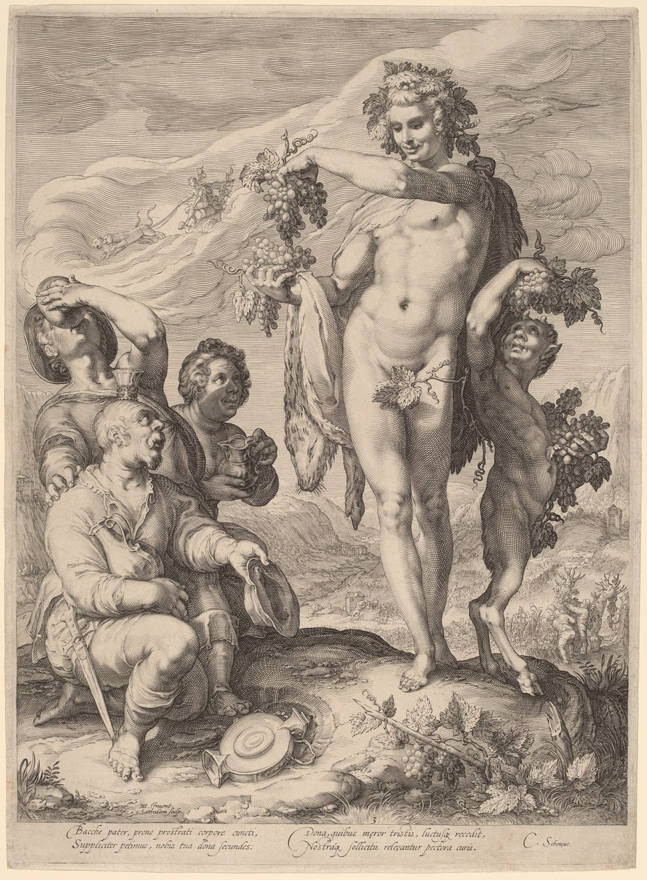 El culto de Baco de Jan Pietersz Saenredam, after Hendrik Goltzius