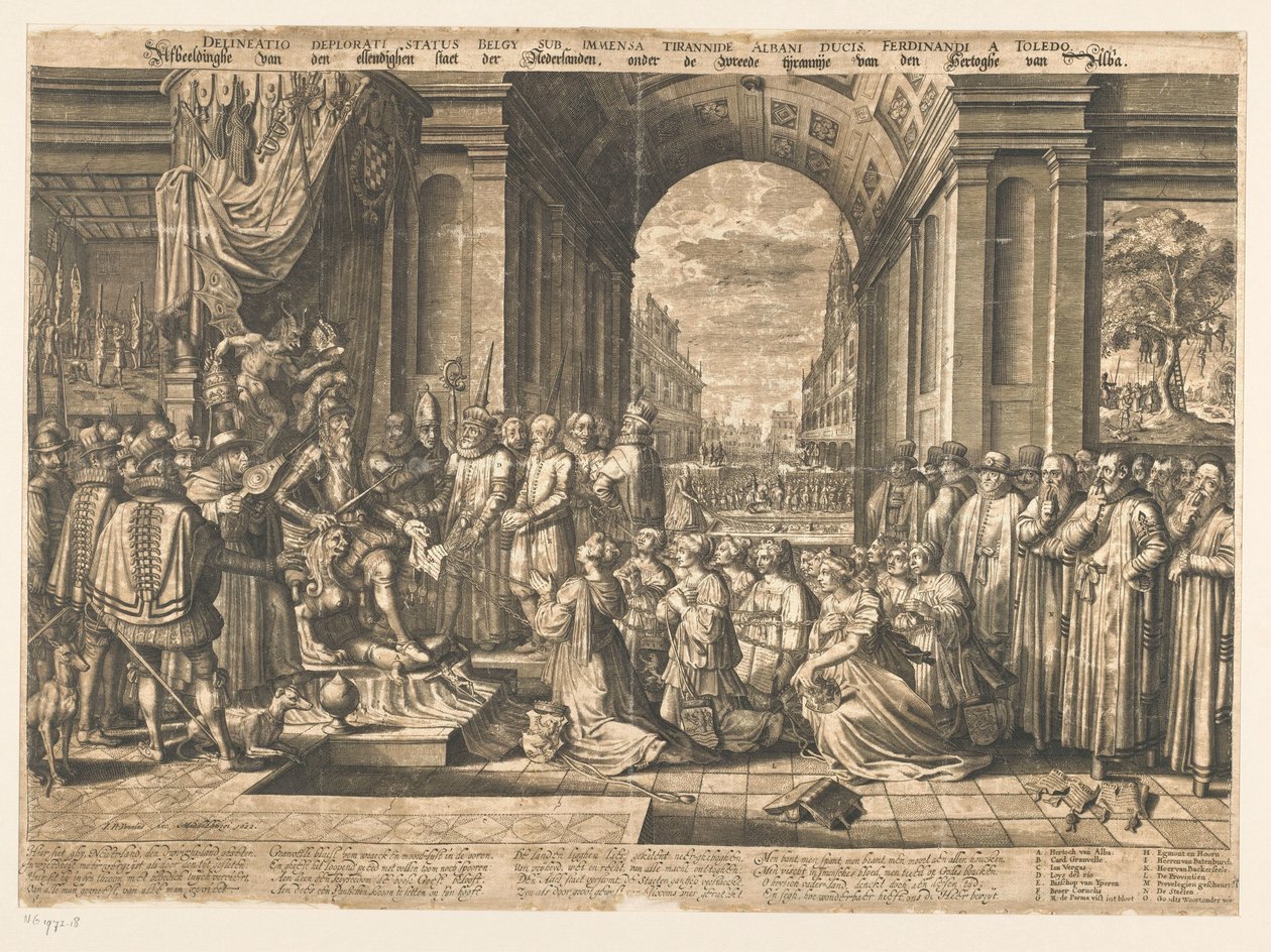 Representación del miserable estado de los Países Bajos, bajo la cruel tiranía del Duque de Alba de Jan Pietersz. van de Venne
