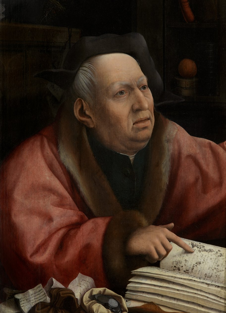 Detalle de La muerte y el avaro, c.1515-21 (óleo sobre tabla) de Jan Provoost
