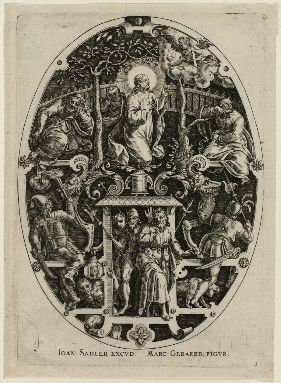 Agonía en el Huerto, de La Pasión de Cristo de Jan Sadeler I