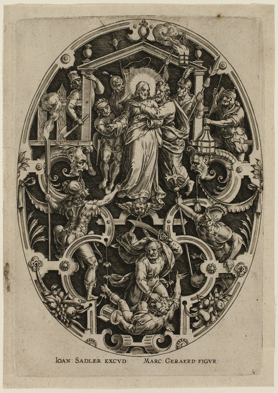 Traición a Cristo, de La Pasión de Cristo de Jan Sadeler I