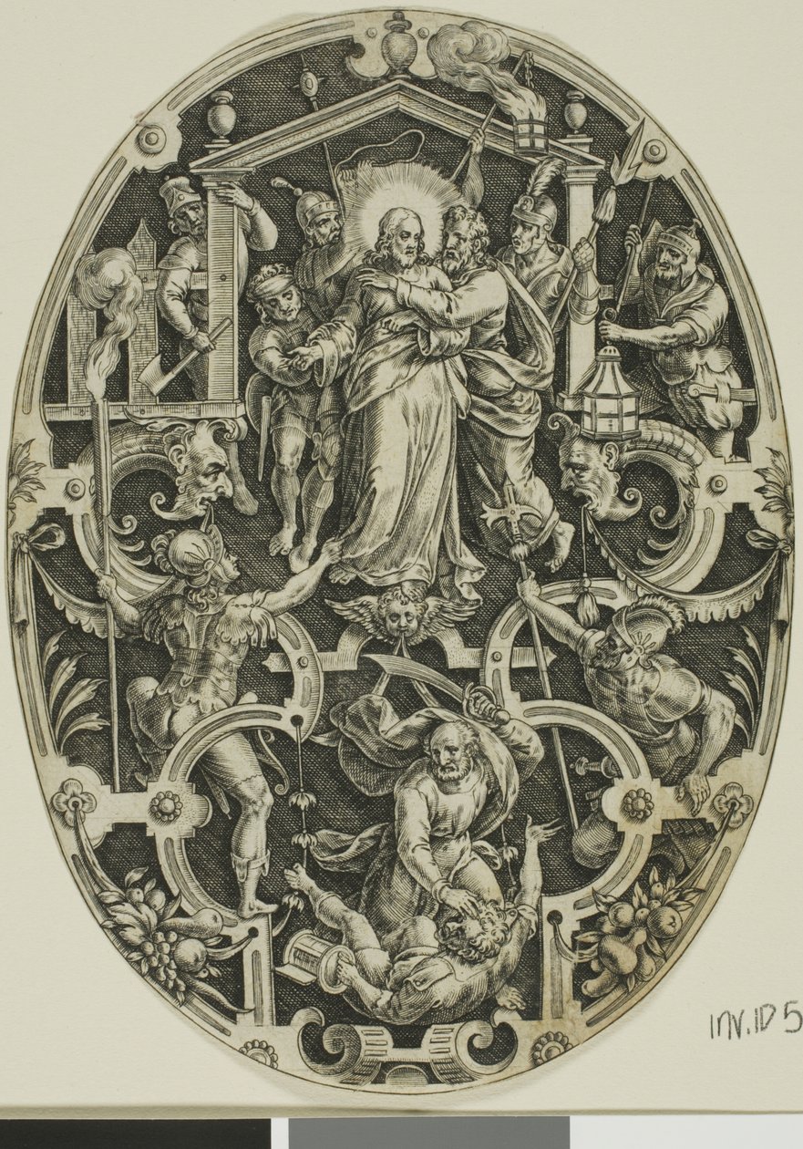 Traición a Cristo, de La Pasión de Cristo de Jan Sadeler I
