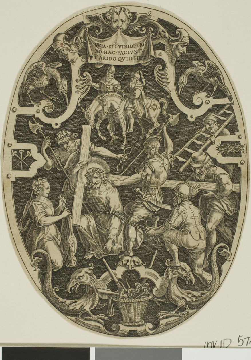Llevando la Cruz, de la Pasión de Cristo de Jan Sadeler I