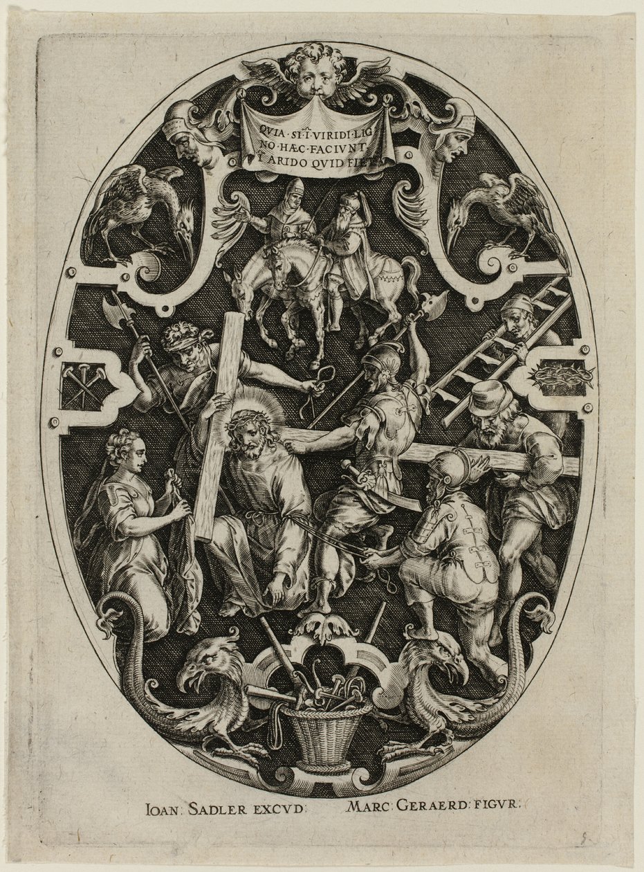 Llevando la Cruz, de la Pasión de Cristo de Jan Sadeler I