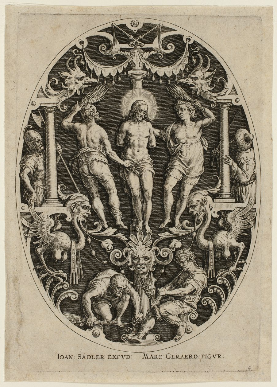Flagelación, de la Pasión de Cristo de Jan Sadeler I