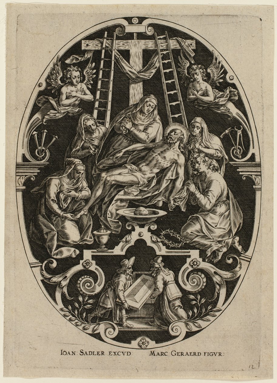 Lamentación, de la Pasión de Cristo de Jan Sadeler I