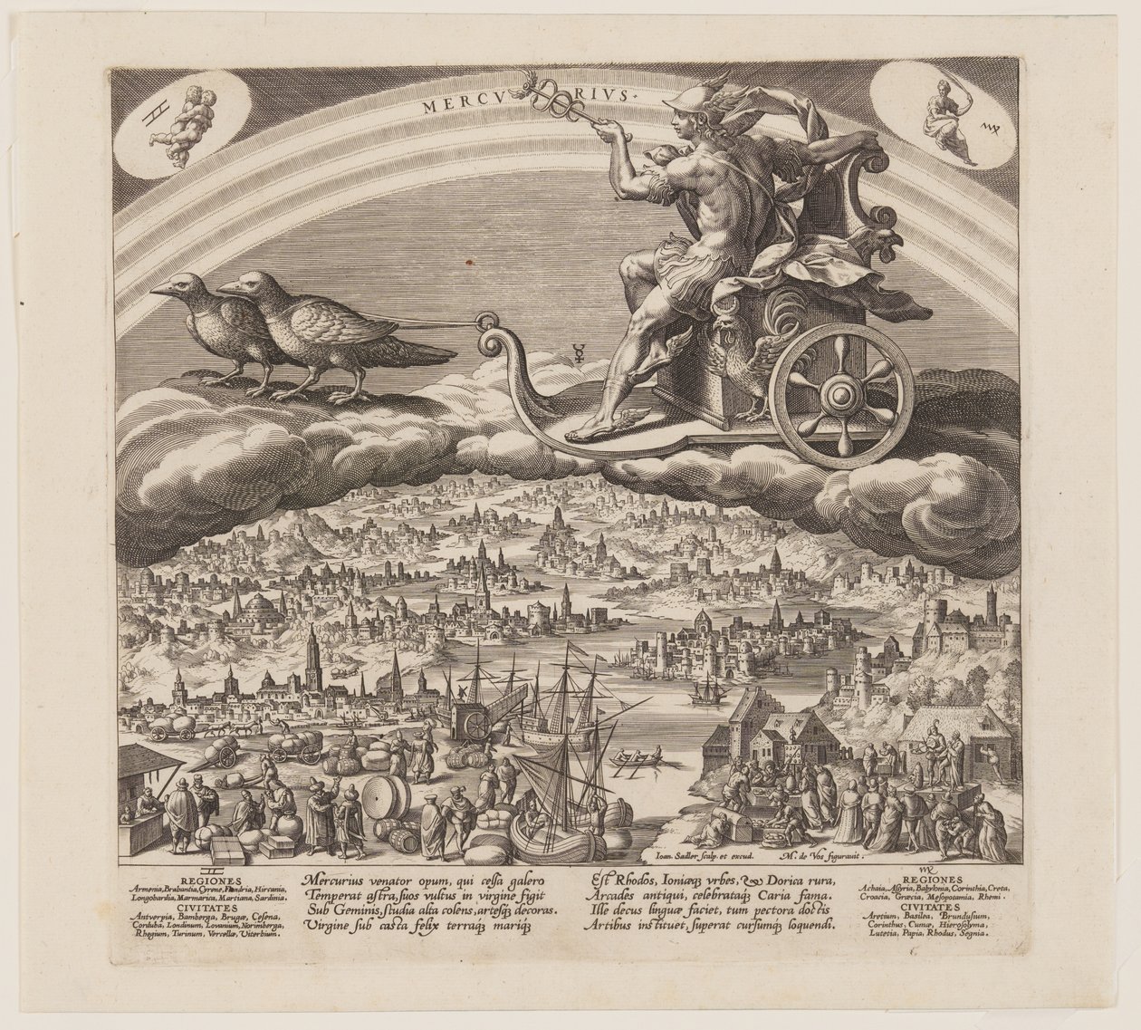 Mercurio, de Los Siete Planetas de Jan Sadeler I