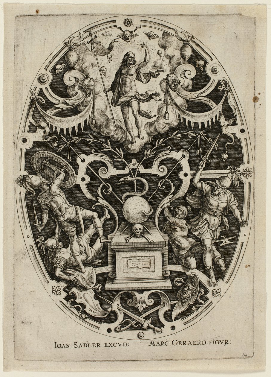 Resurrección, de la Pasión de Cristo de Jan Sadeler I