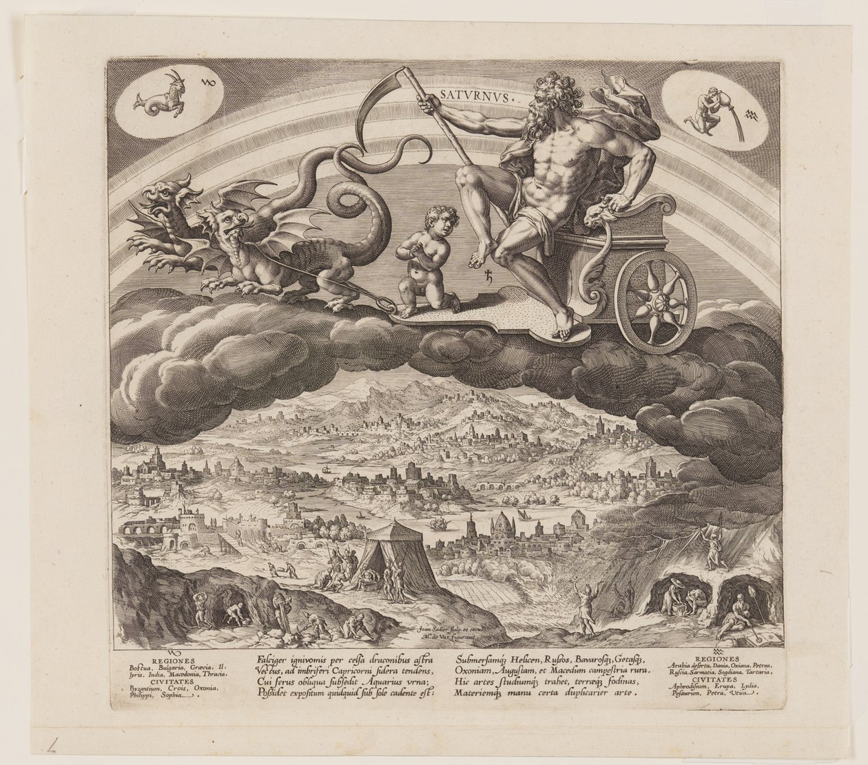 Saturnus, de Los Siete Planetas de Jan Sadeler I