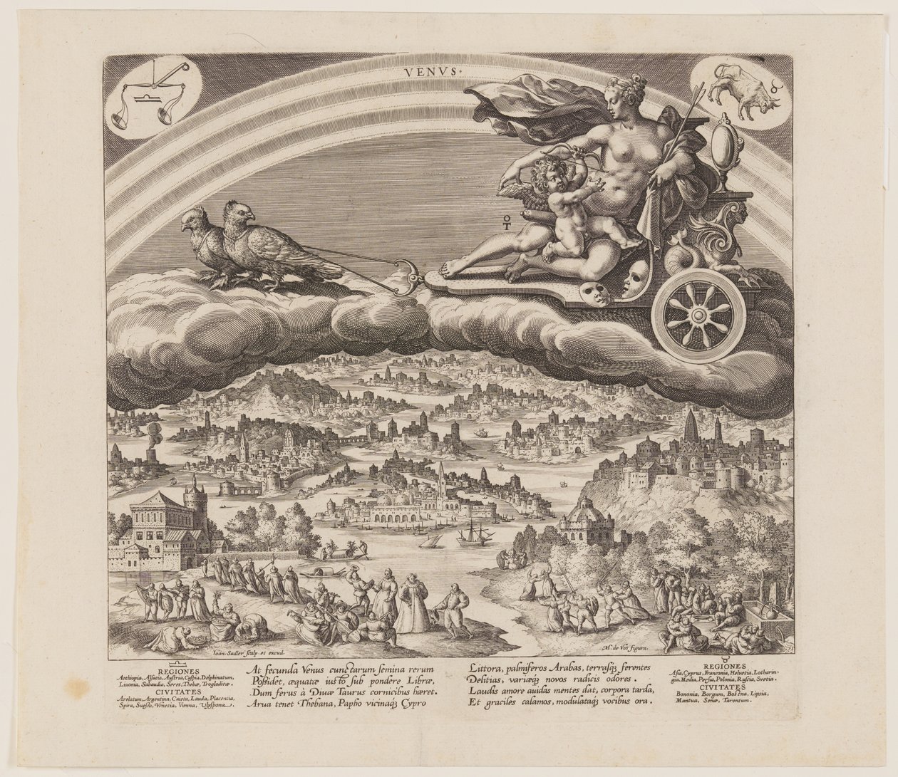 Venus, de Los siete planetas de Jan Sadeler I