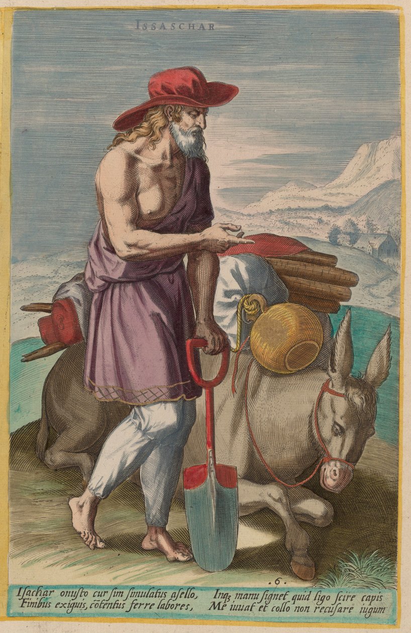 Isacar de Jan Sadeler I after Crispen van den Broecke