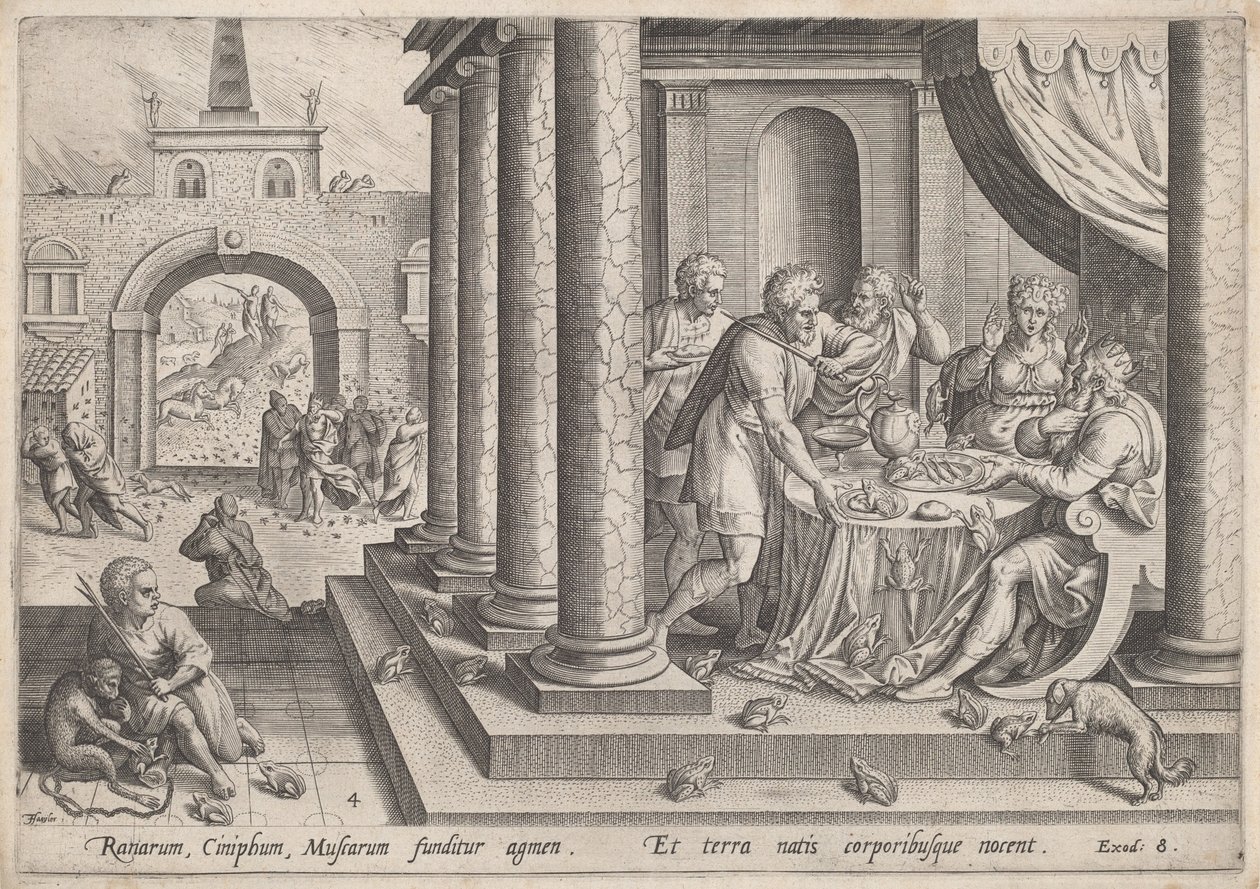 La plaga de las ranas de Jan Sadeler I, after Maarten van Cleef