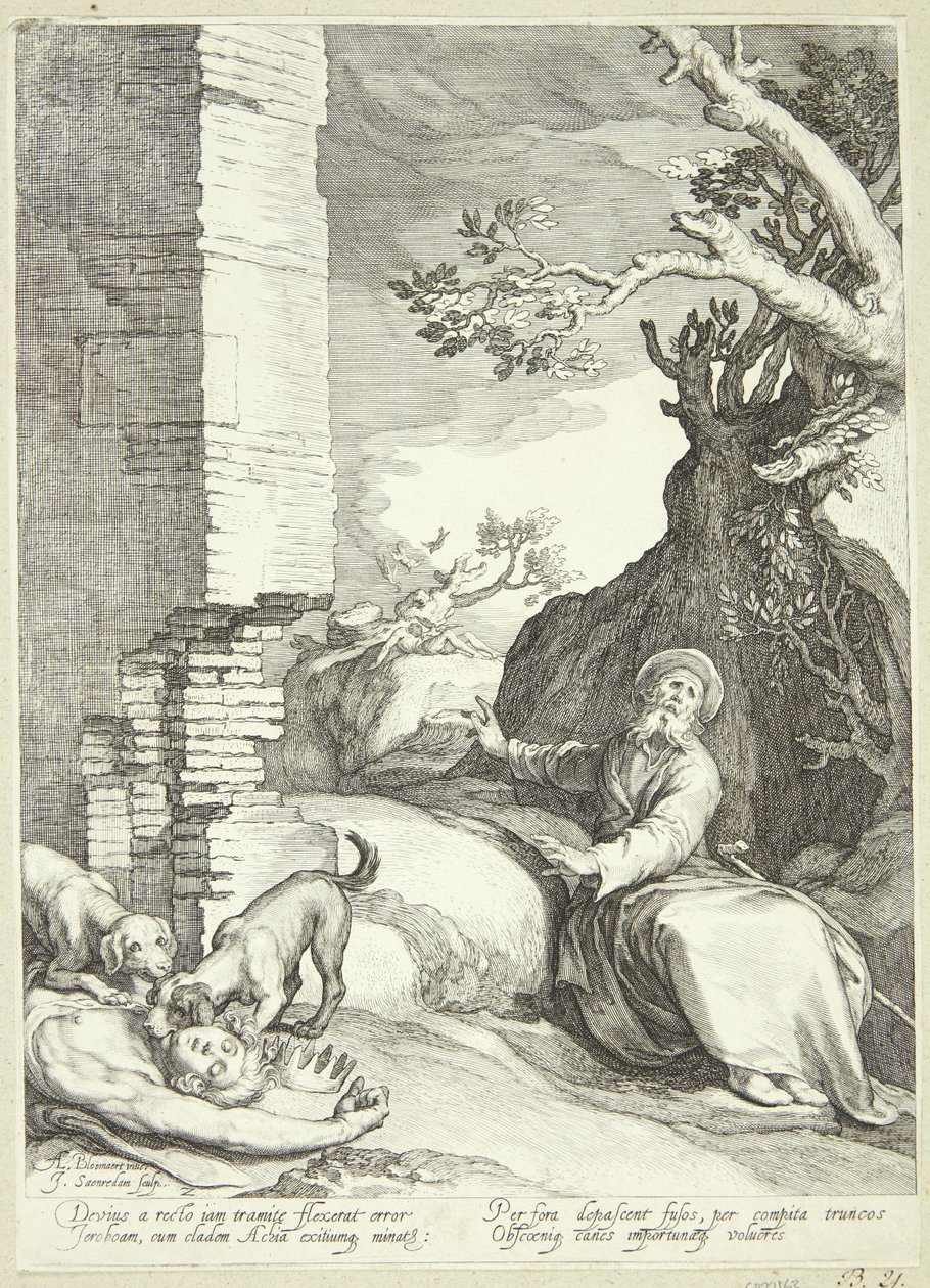Ahija y la esposa de Jeroboam de Jan Saenredam
