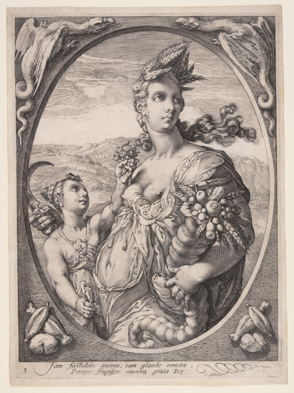 Ceres, de Tres dioses o diosas paganos de Jan Saenredam