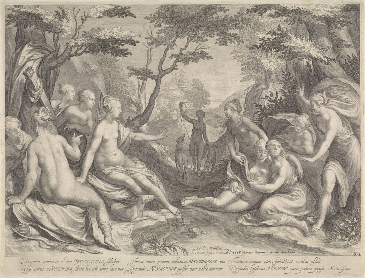 Diana descubre el embarazo de Calisto. de Jan Saenredam