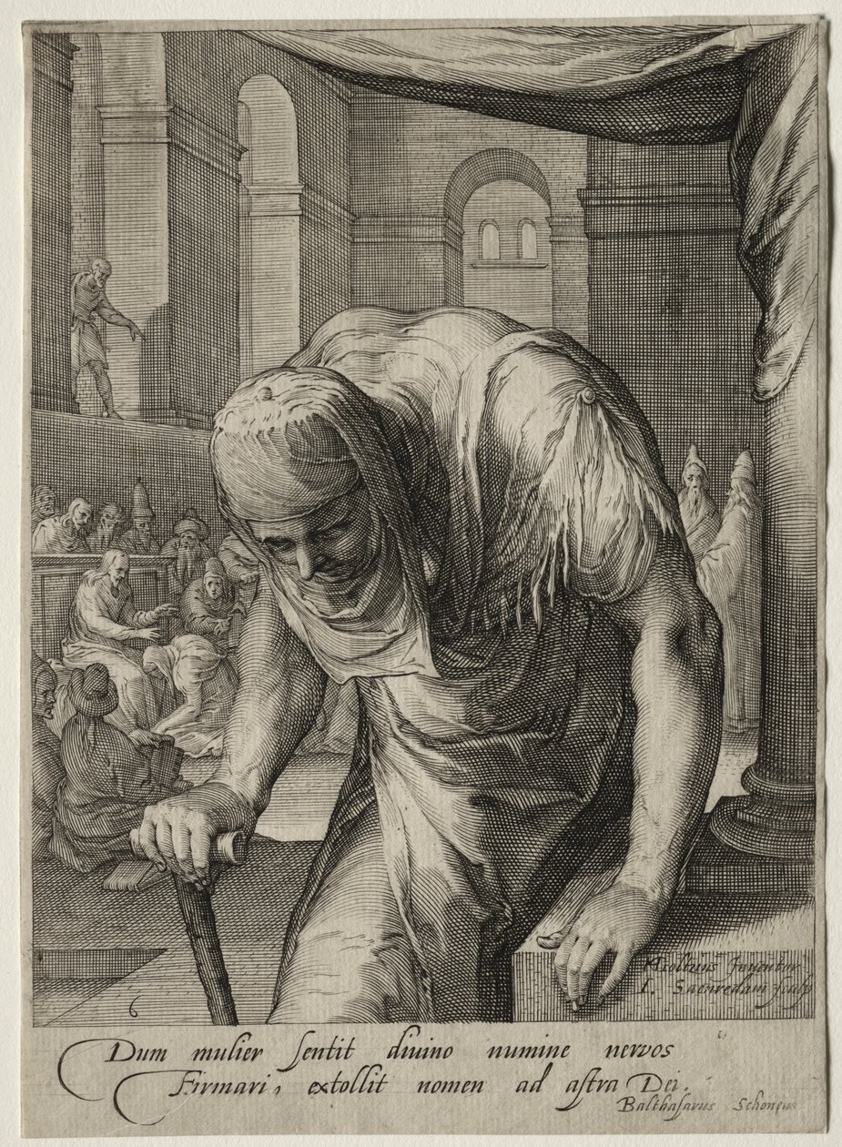 Heroines of the New Testament: The Crippled Woman Healed by Christ de Jan Saenredam
