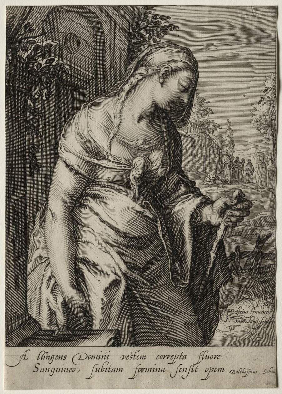 Heroines of the New Testament:  The Woman with the Issue of Blood de Jan Saenredam