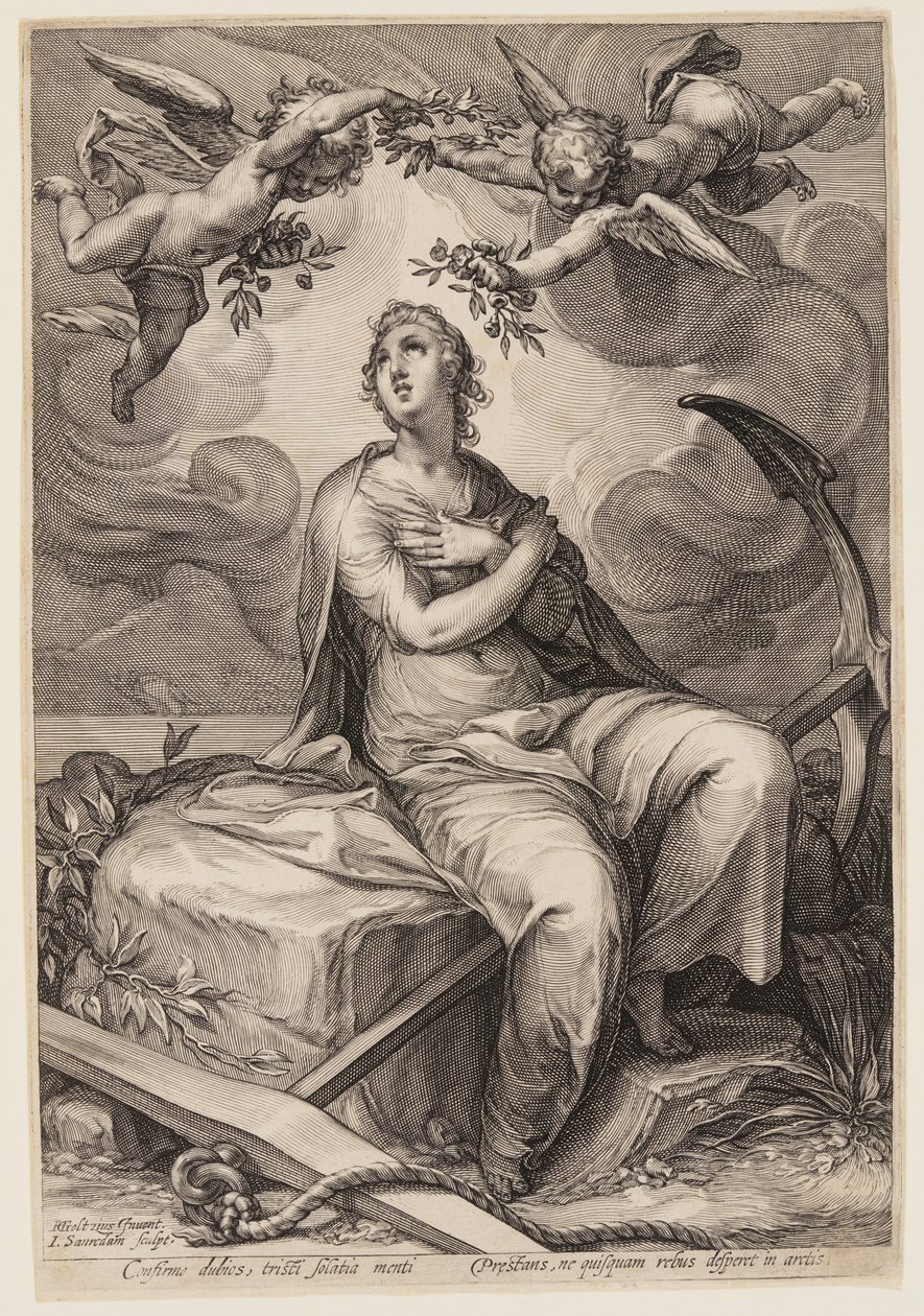 Esperanza, de Tres Virtudes Cardinales de Jan Saenredam