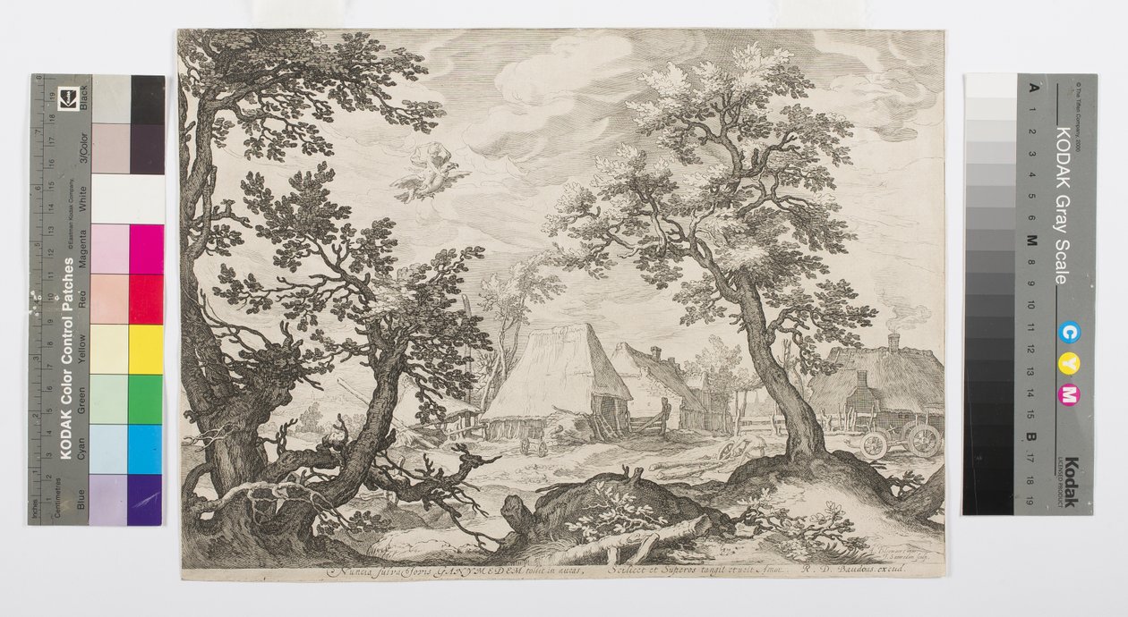 Paisaje mostrando el rapto de Ganimedes, c.1600 de Jan Saenredam