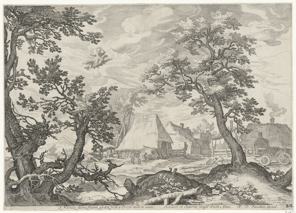Paisaje con el secuestro de Ganímedes de Jan Saenredam