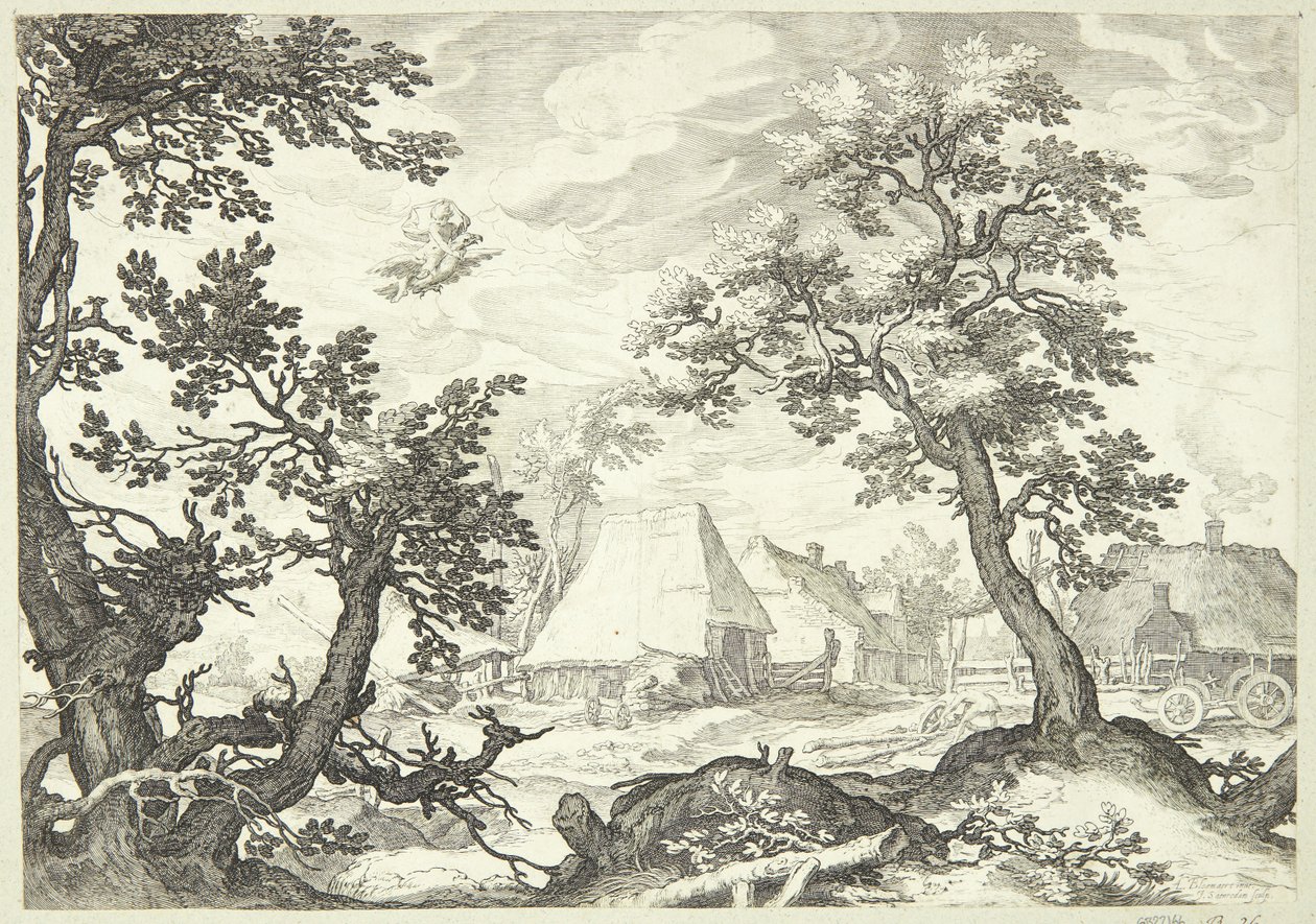 Paisaje con el rapto de Ganímedes de Jan Saenredam