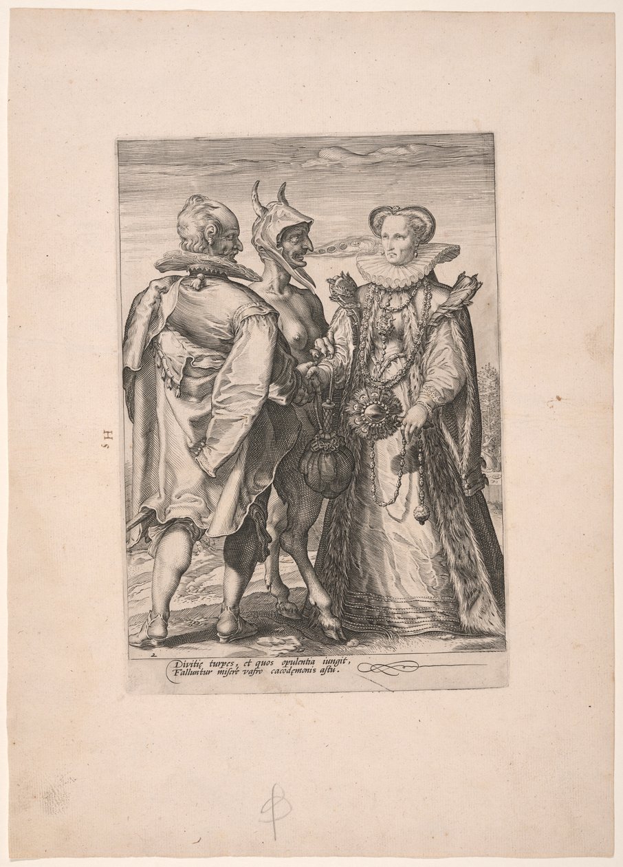 Matrimonio por riqueza, de Tres tipos de matrimonios de Jan Saenredam