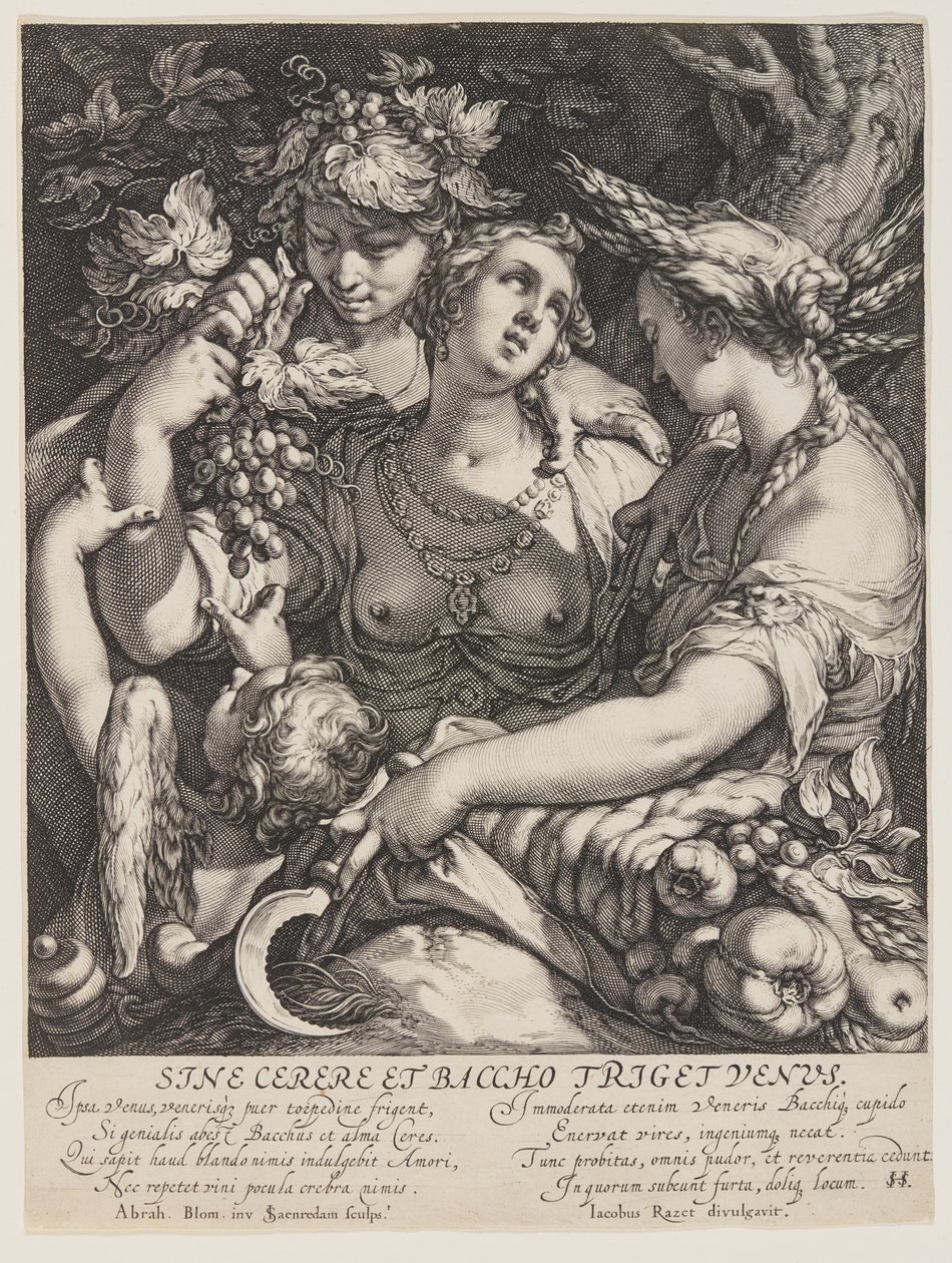 Sine Cerere y Baccho Friget Venus de Jan Saenredam