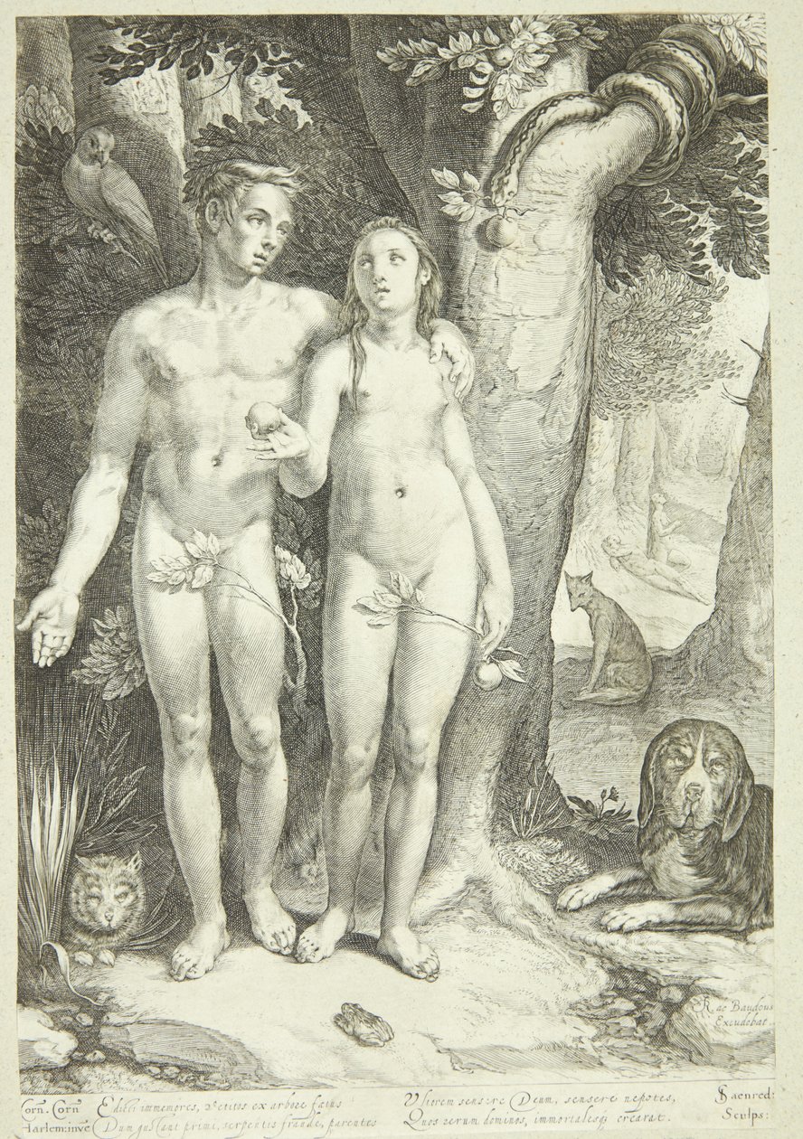 La caída del hombre de Jan Saenredam