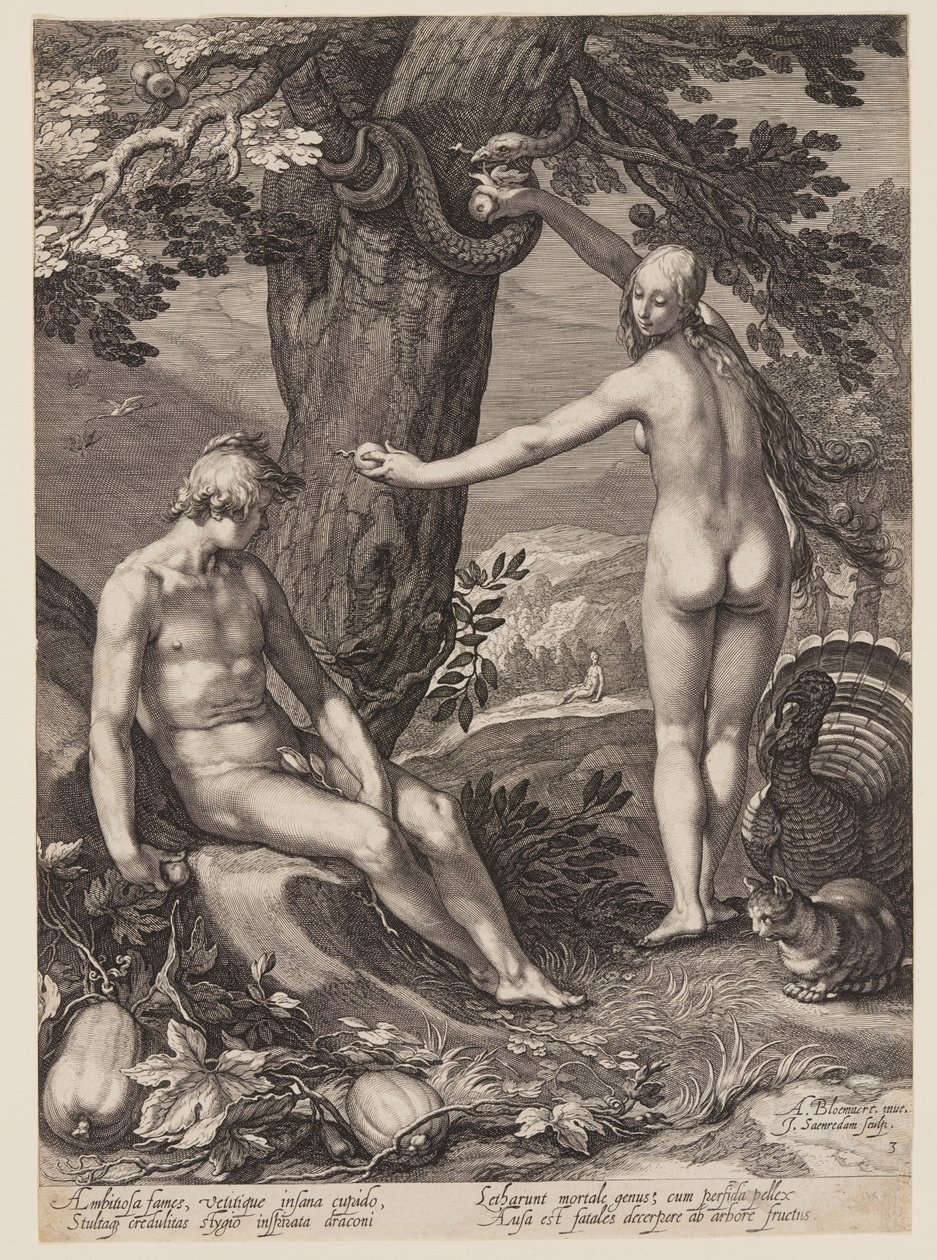 La tentación del hombre, de Historia de los primeros padres del hombre de Jan Saenredam